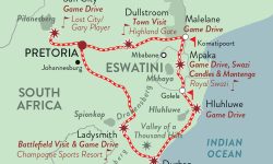 Rovos Rail - Golf Safari mapa